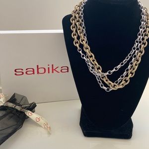 Authentic Sabika mixed metal necklace from Summer of 2013 collection - retired